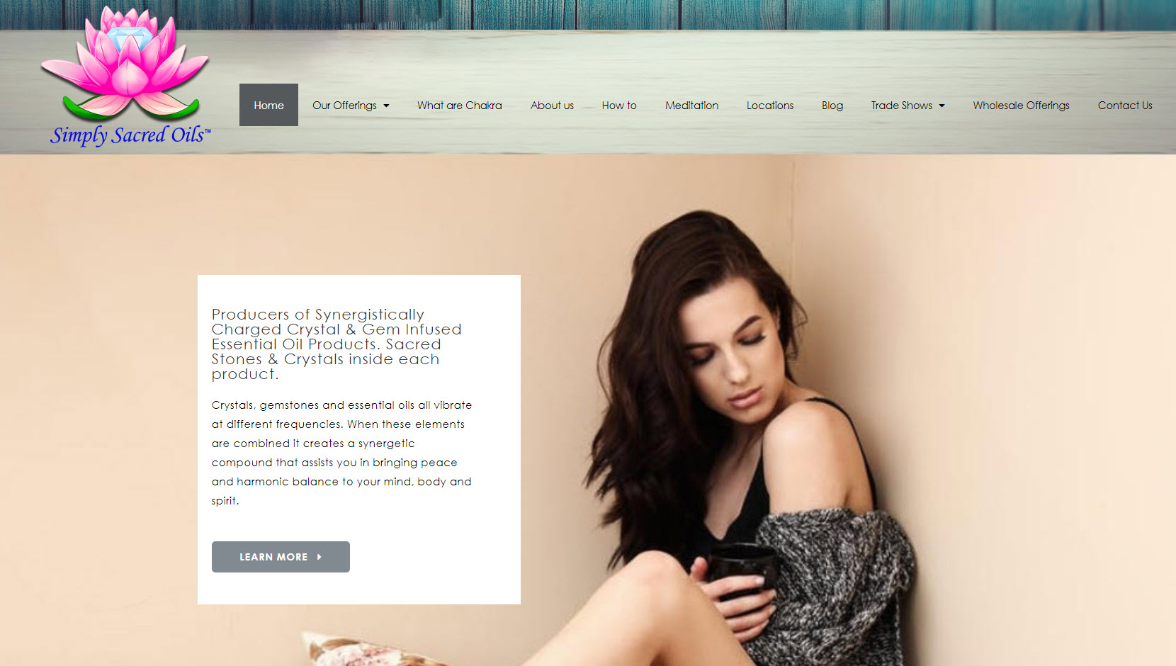 Snapshot of the Original Simply Sacred Oils website